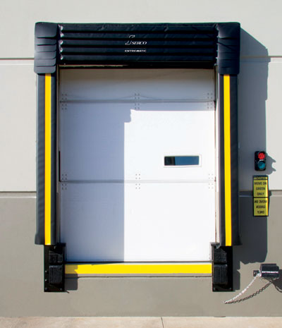 IDS-HC Series Ironside High Wear Resistant Fabric Dock Seal with Head Curtain IDS-HC Series Ironside High Wear Resistant Fabric Dock Seal with Head Curtain