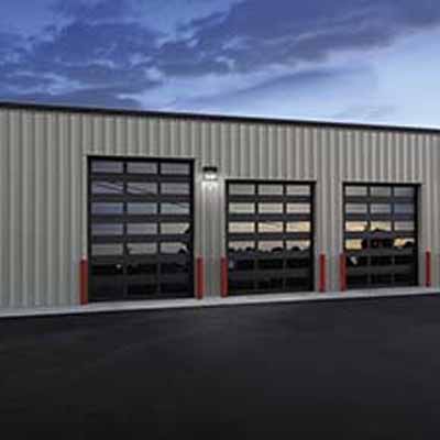 Clopay car dealership commercial garage door