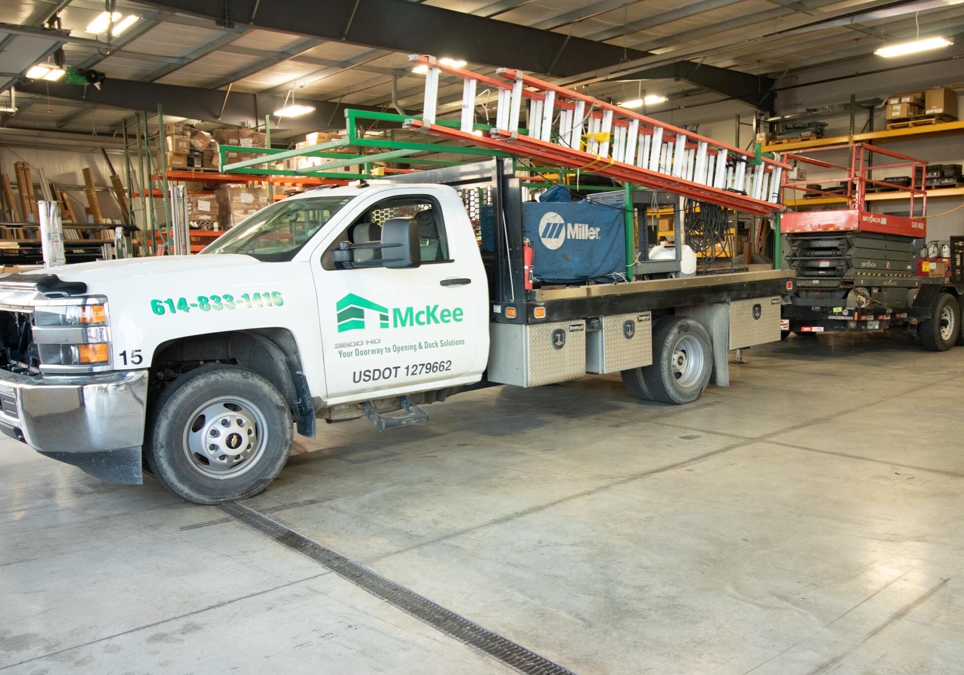 mckee loading dock and door service truck with equipment mckee loading dock and door service truck with equipment